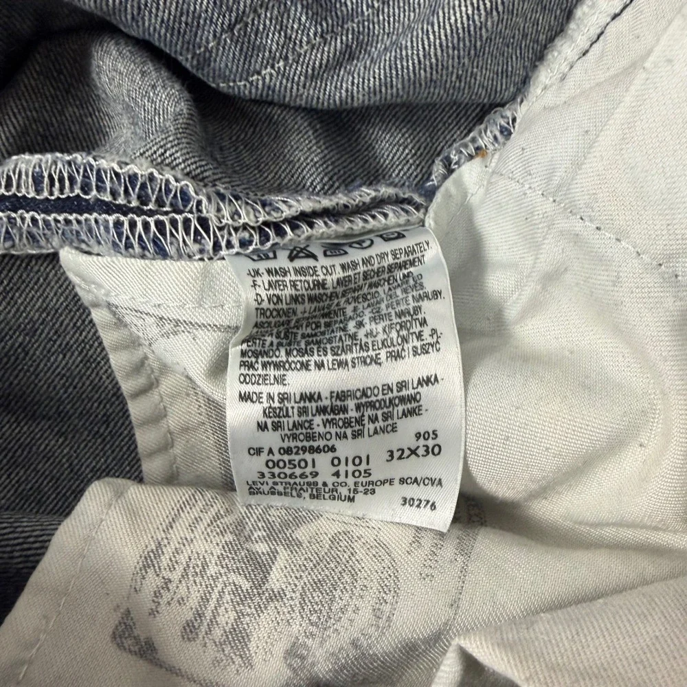 Vintage Levis Jeans Mens 32 Blue 501 Original Fit Button Fly‎ Straight Leg Denim